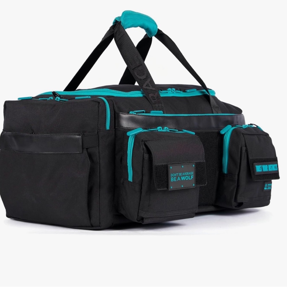 Wolfpak fierce aqua color 40L duffle bag